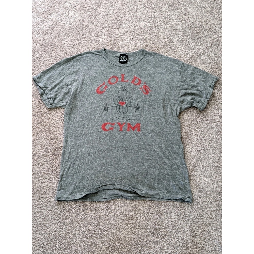 Vintage Golds Gym Shirt Classic Bodybuilder Size XL (Fits Medium) 90s Tri Blend